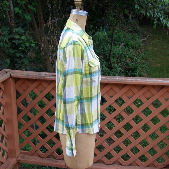 NEW size M 6-8 COASTAL brand Cotton flannel Buttondown shirt - Picture 4 of 9